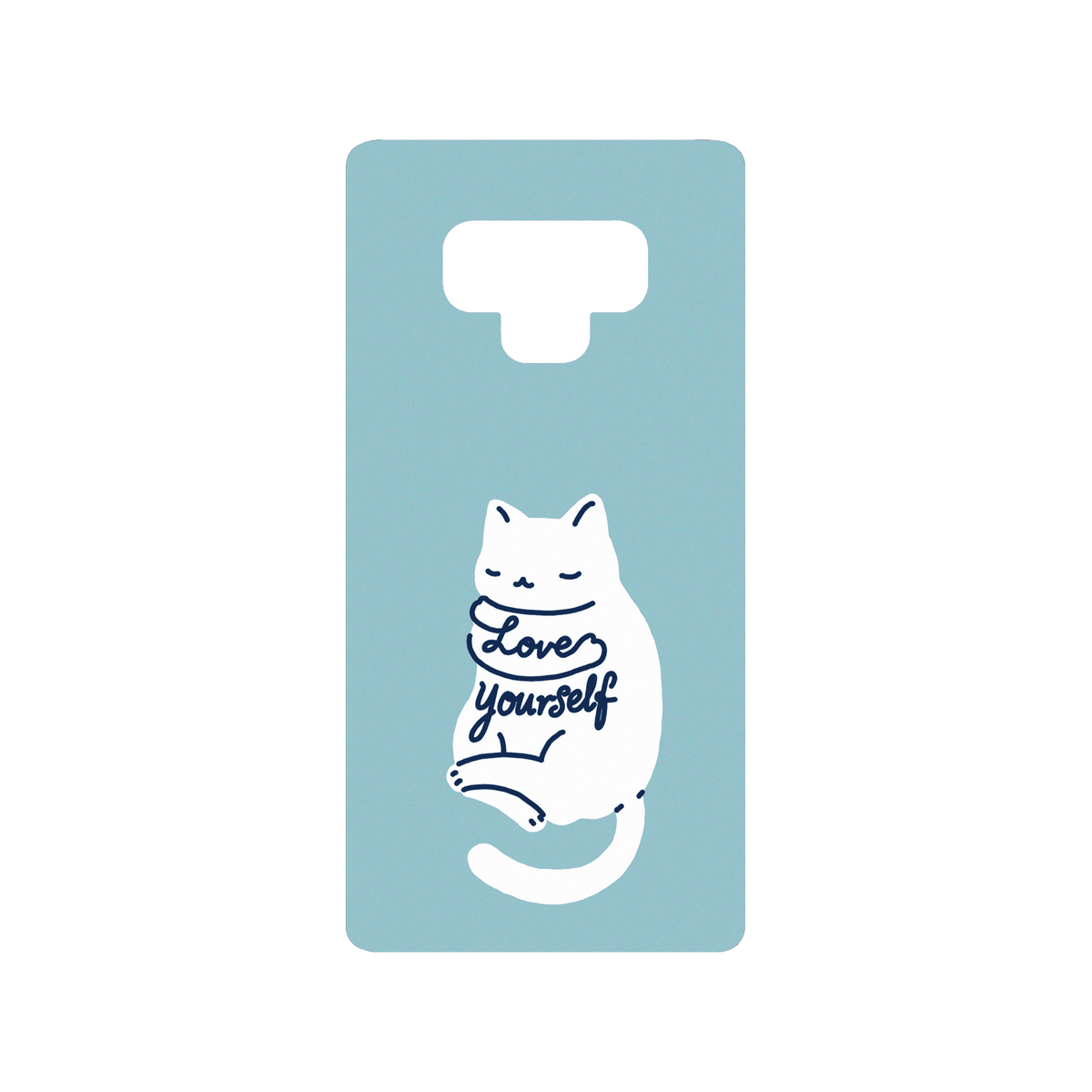 RHINOSHIELD X I Love Doodle SolidSuit Samsung Galaxy Note9 Case - Mindful Cat - Love Yourself