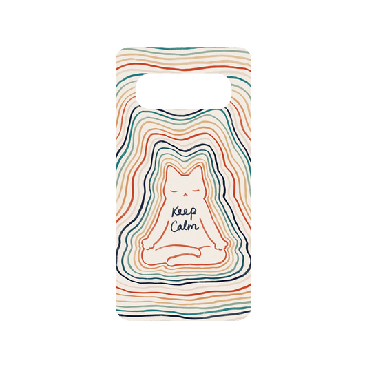 RHINOSHIELD X I Love Doodle SolidSuit Samsung Galaxy S10 (4G) Case - Mindful Cat - Keep Calm