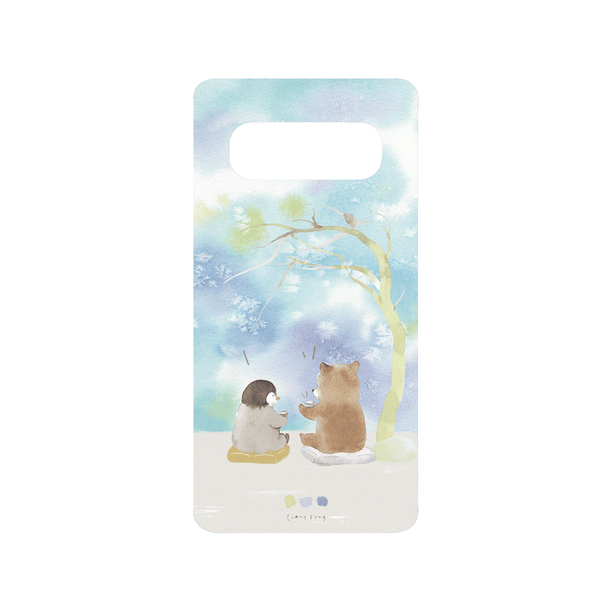RHINOSHIELD X Liang Feng SolidSuit Samsung Galaxy S10+ Case - Penguin & Bear