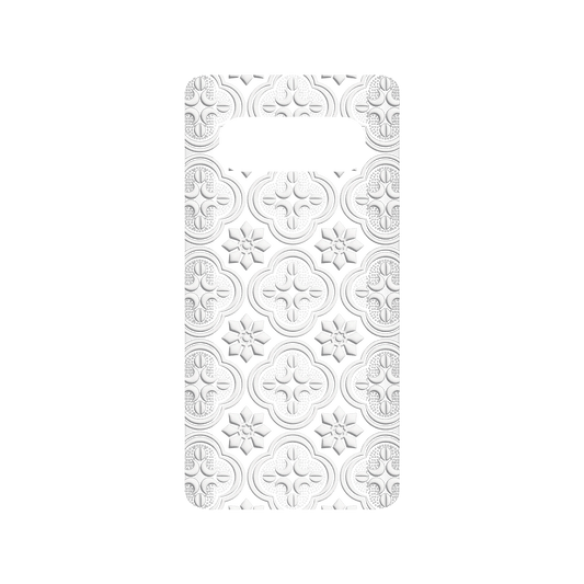 RHINOSHIELD X OldHouseFace SolidSuit Samsung Galaxy S10+ Case - Patterned Glass- Begonia Flowers