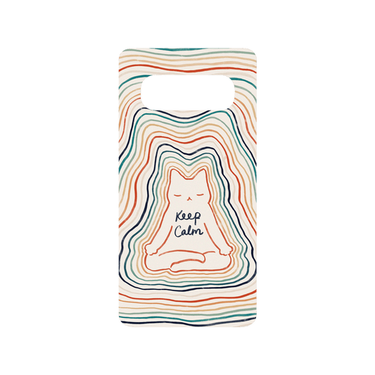 RHINOSHIELD X I Love Doodle SolidSuit Samsung Galaxy S10+ Case - Mindful Cat - Keep Calm