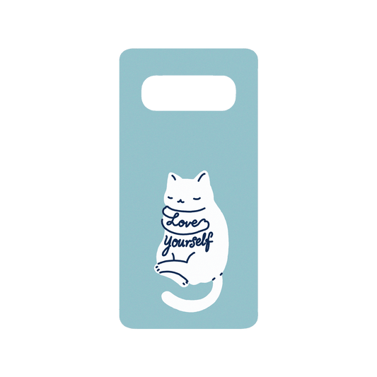 RHINOSHIELD X I Love Doodle SolidSuit Samsung Galaxy S10+ Case - Mindful Cat - Love Yourself