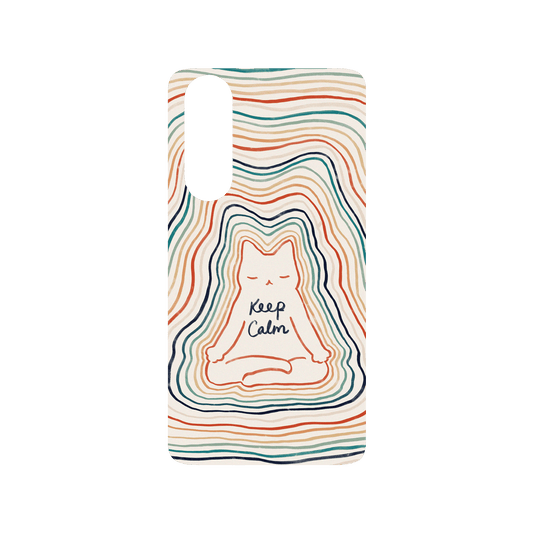 RHINOSHIELD X I Love Doodle SolidSuit Huawei P30 Case - Mindful Cat - Keep Calm