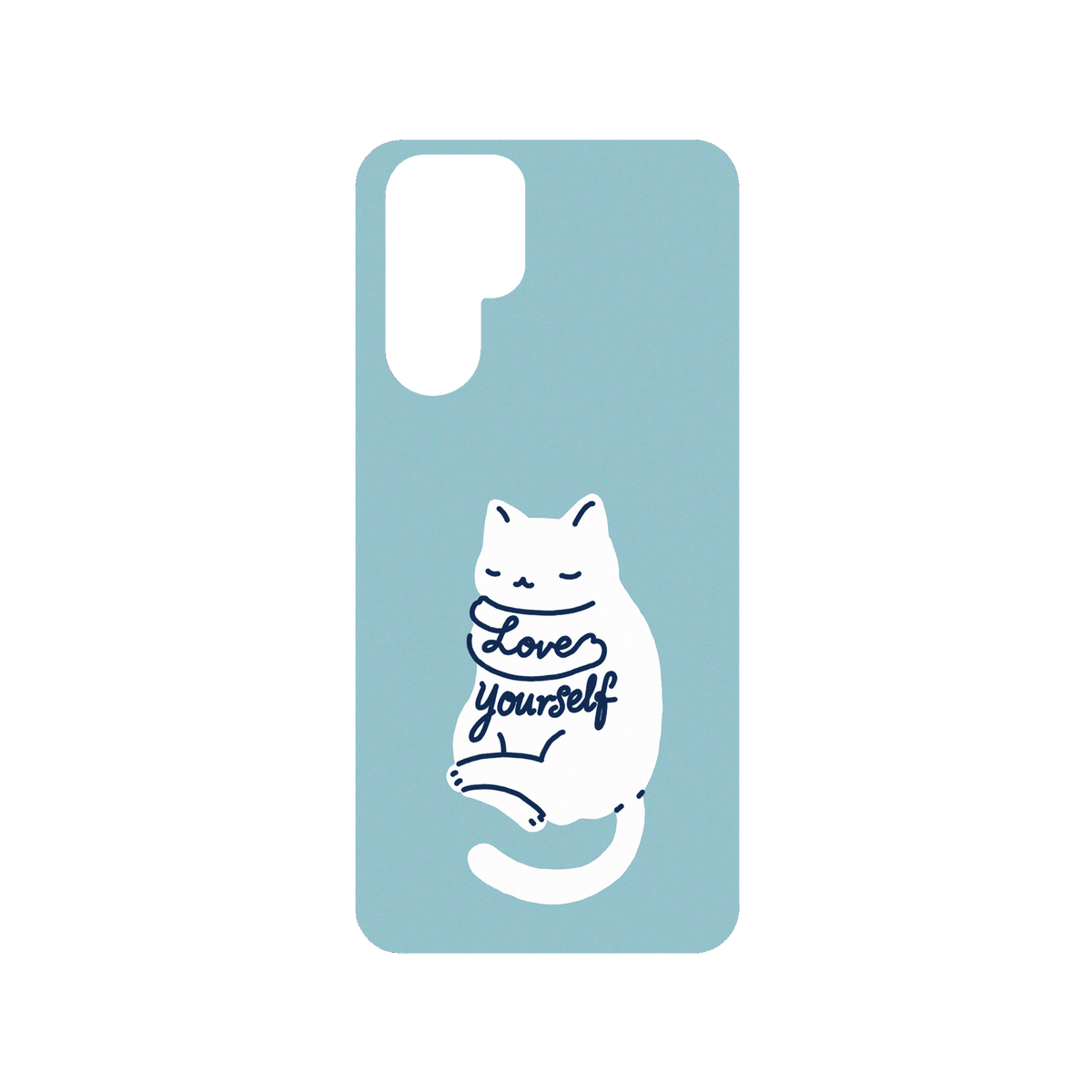 RHINOSHIELD X I Love Doodle SolidSuit Huawei P30 Pro Case - Mindful Cat - Love Yourself