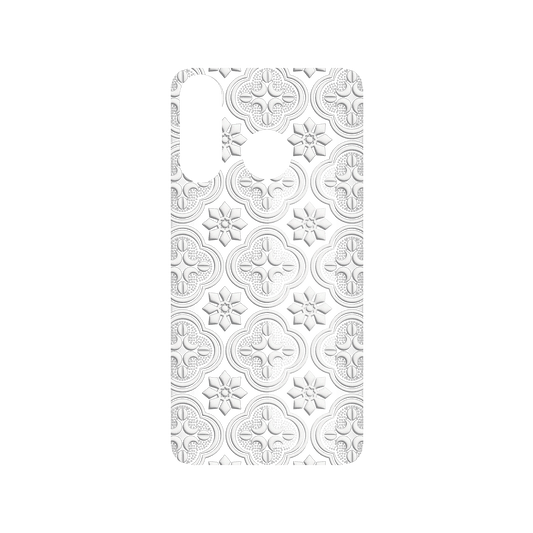 RHINOSHIELD X OldHouseFace SolidSuit Huawei P30 Lite Case - Patterned Glass- Begonia Flowers