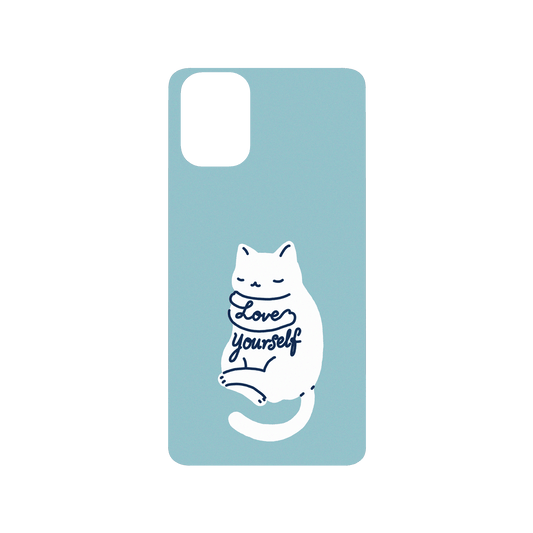 RHINOSHIELD X I Love Doodle SolidSuit Samsung Galaxy A51 (4G) Case - Mindful Cat - Love Yourself