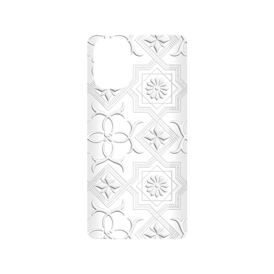 RHINOSHIELD X OldHouseFace SolidSuit Samsung Galaxy A71 (4G) Case - Patterned Glass- Cube and Flower