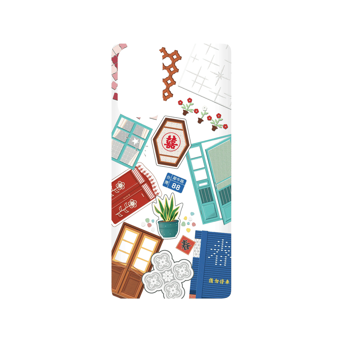 RHINOSHIELD X OldHouseFace SolidSuit Samsung Galaxy Note20 (4G/5G) Case - Classic House Compilation