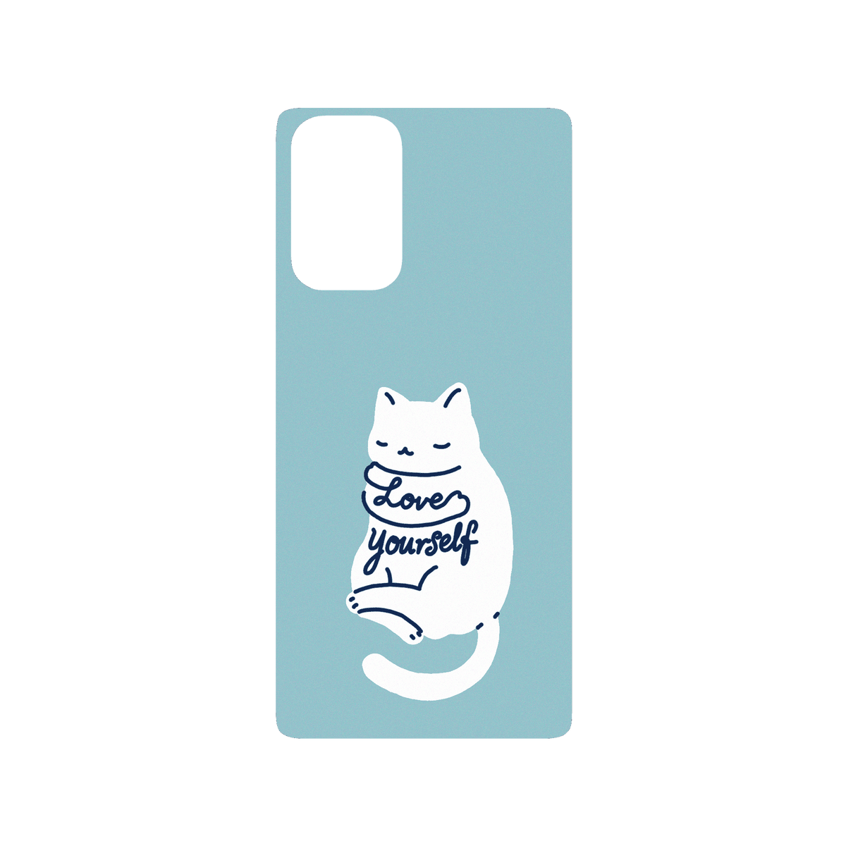 RHINOSHIELD X I Love Doodle SolidSuit Samsung Galaxy Note20 (4G/5G) Case - Mindful Cat - Love Yourself