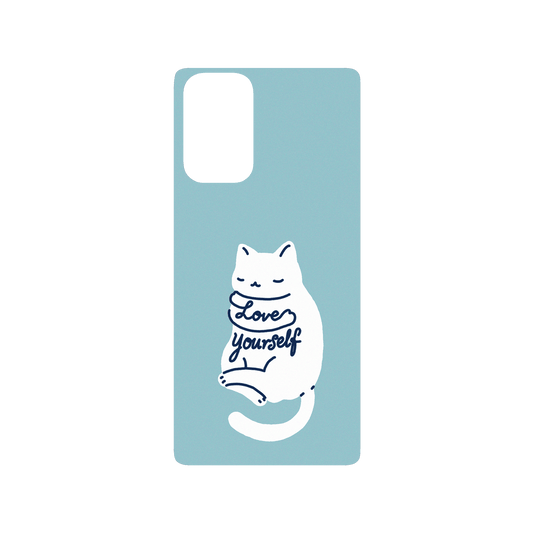 RHINOSHIELD X I Love Doodle SolidSuit Samsung Galaxy Note20 (4G/5G) Case - Mindful Cat - Love Yourself