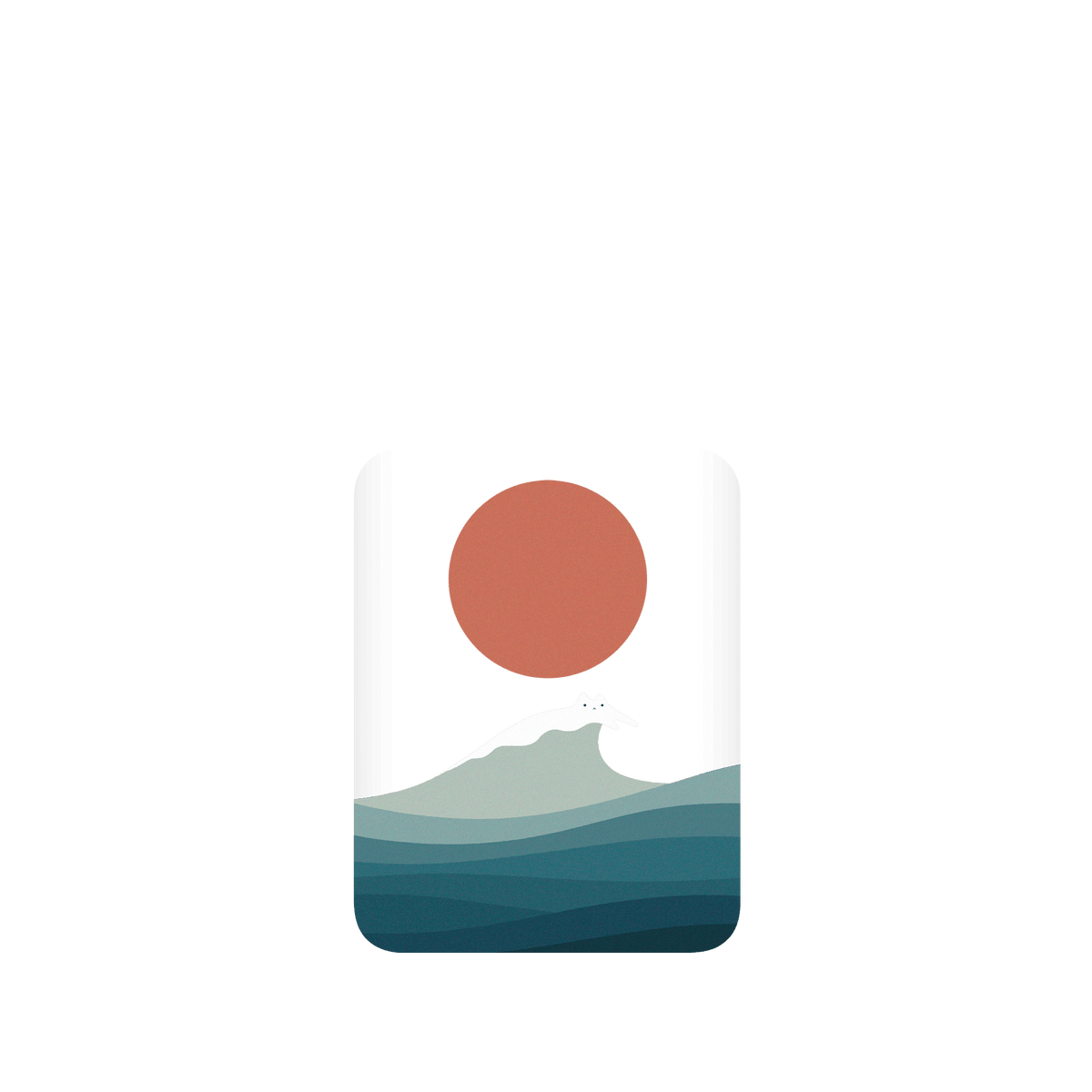 RHINOSHIELD X I Love Doodle SolidSuit Google Pixel 5 Case - Cat Landscape - The Cat Before the Storm