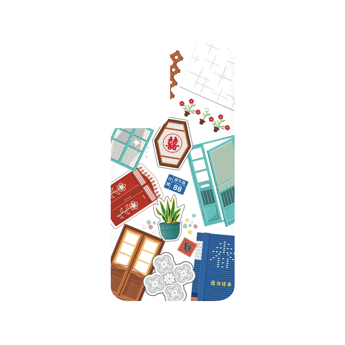 RHINOSHIELD X OldHouseFace SolidSuit Samsung Galaxy S21 Case - Classic House Compilation