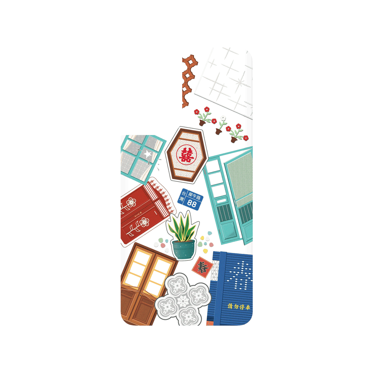 RHINOSHIELD X OldHouseFace SolidSuit Samsung Galaxy S21+ Case - Classic House Compilation