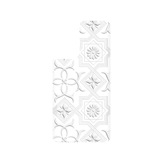 RHINOSHIELD X OldHouseFace SolidSuit Samsung Galaxy S21+ Case - Patterned Glass- Cube and Flower