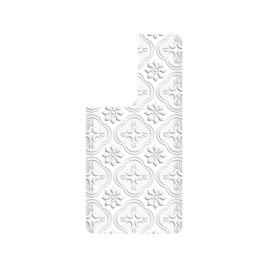 RHINOSHIELD X OldHouseFace SolidSuit Samsung Galaxy S21 Ultra Case - Patterned Glass- Begonia Flowers