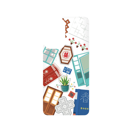 RHINOSHIELD X OldHouseFace SolidSuit Samsung Galaxy A52 (4G/5G) Case - Classic House Compilation