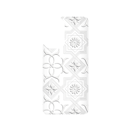 RHINOSHIELD X OldHouseFace SolidSuit Samsung Galaxy A52 (4G/5G) Case - Patterned Glass- Cube and Flower