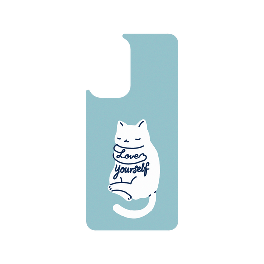 RHINOSHIELD X I Love Doodle SolidSuit Samsung Galaxy A52s Case - Mindful Cat - Love Yourself