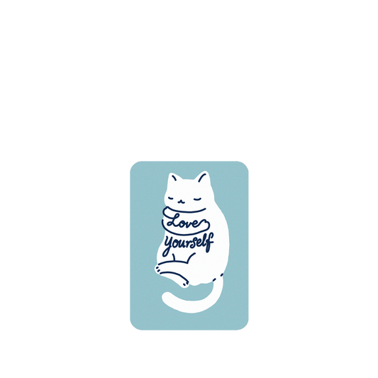 RHINOSHIELD X I Love Doodle SolidSuit ASUS Zenfone 8 Flip Case - Mindful Cat - Love Yourself