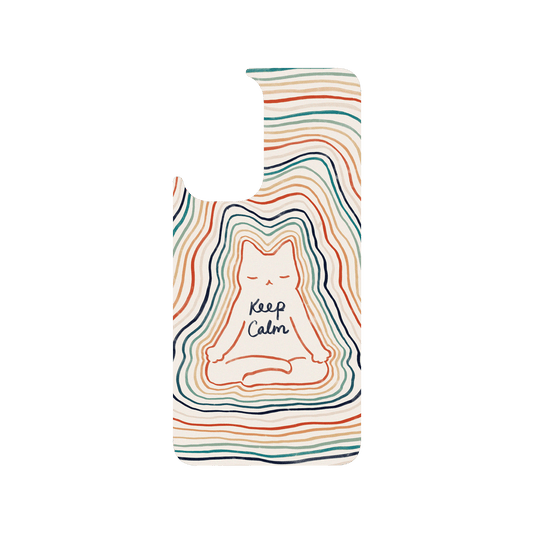 RHINOSHIELD X I Love Doodle SolidSuit OnePlus 9 Case - Mindful Cat - Keep Calm