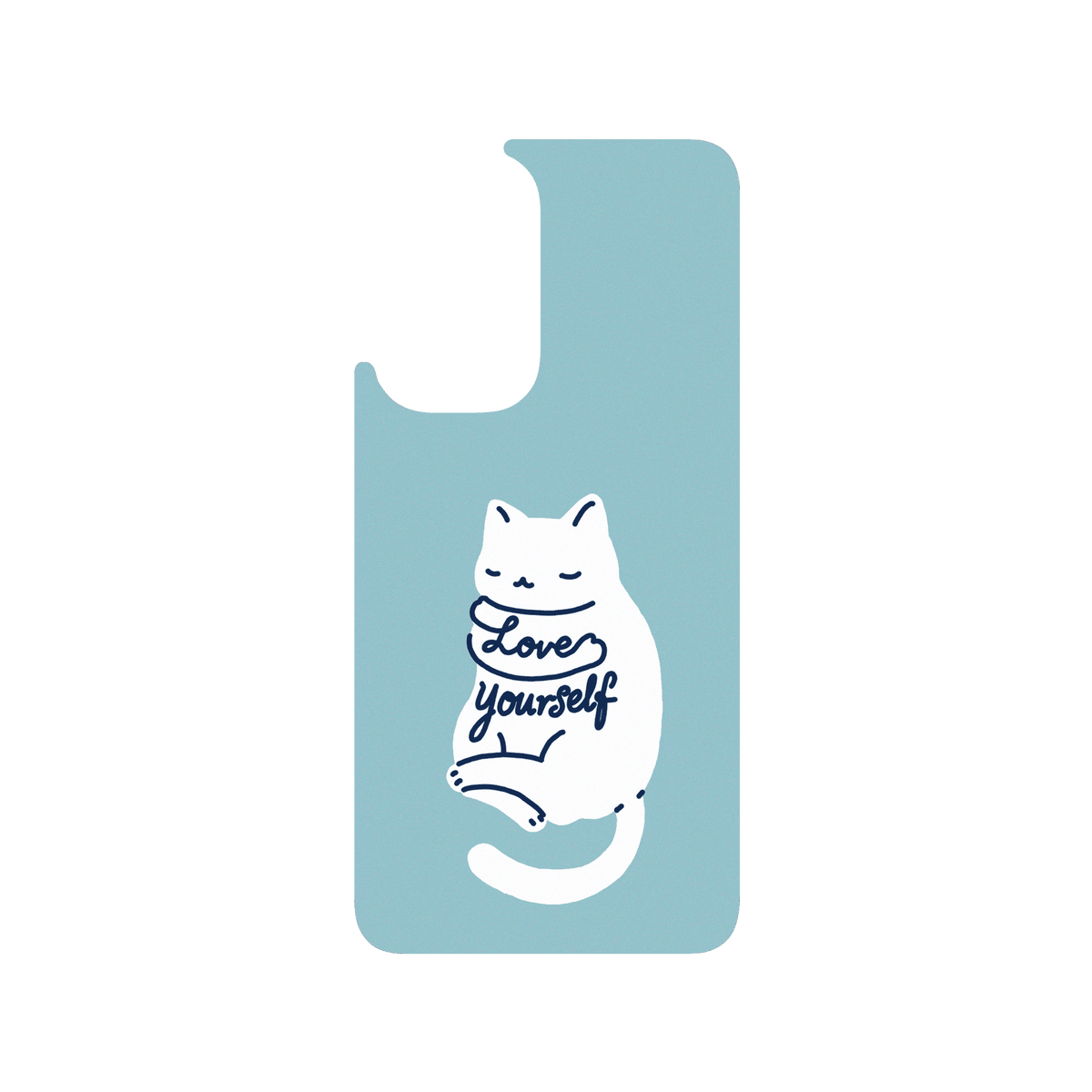 RHINOSHIELD X I Love Doodle SolidSuit OnePlus 9 Case - Mindful Cat - Love Yourself