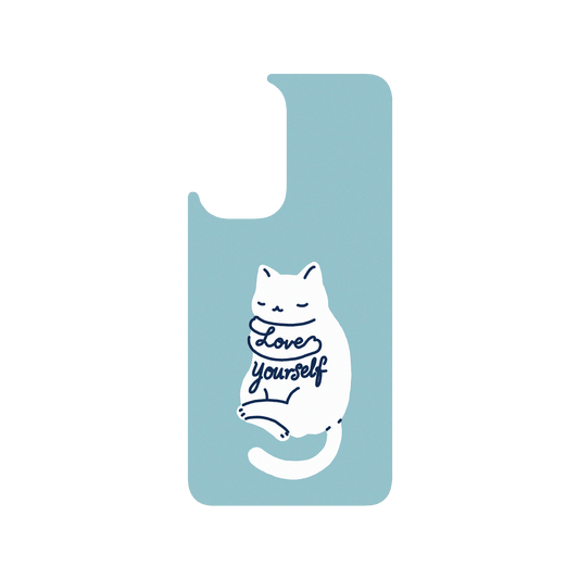 RHINOSHIELD X I Love Doodle SolidSuit OnePlus 9 Case - Mindful Cat - Love Yourself