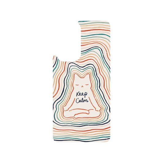 RHINOSHIELD X I Love Doodle SolidSuit OnePlus 9 Pro Case - Mindful Cat - Keep Calm
