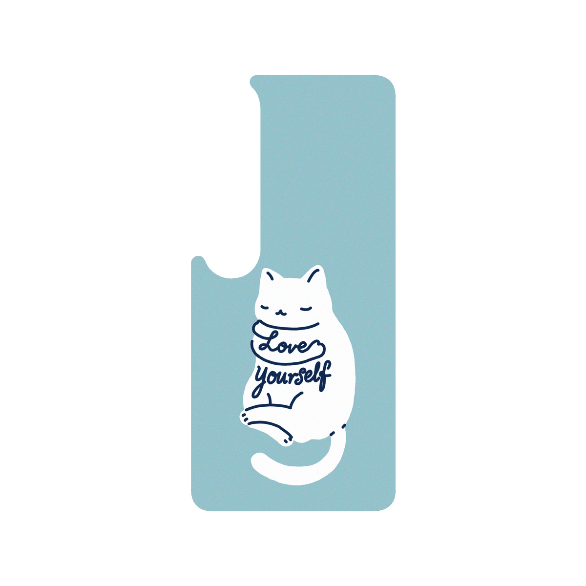 RHINOSHIELD X I Love Doodle SolidSuit Xiaomi Mi 10 Case - Mindful Cat - Love Yourself
