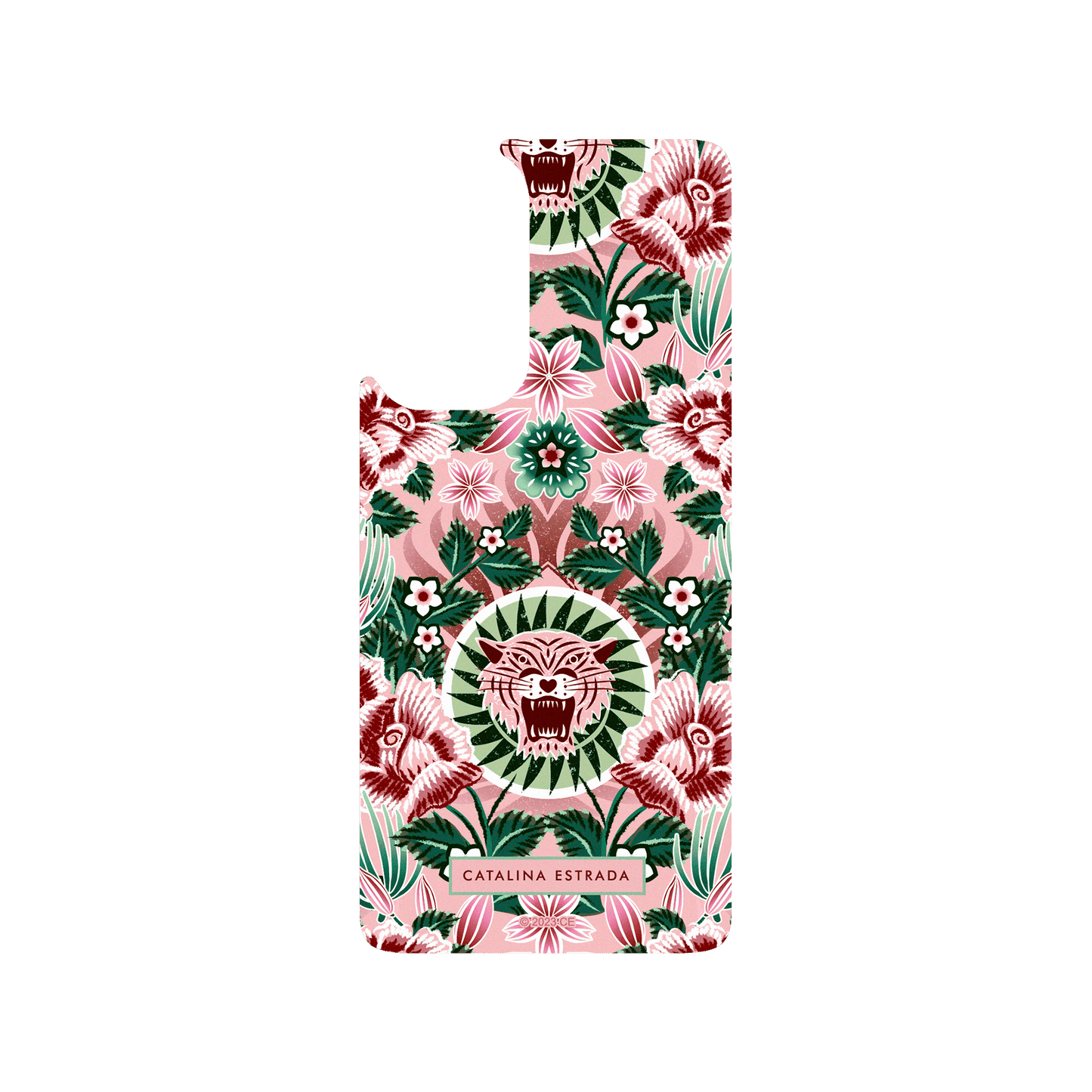 RHINOSHIELD X Catalina Estrada SolidSuit Xiaomi Mi 10T Case - Pink Tiger and Flowers
