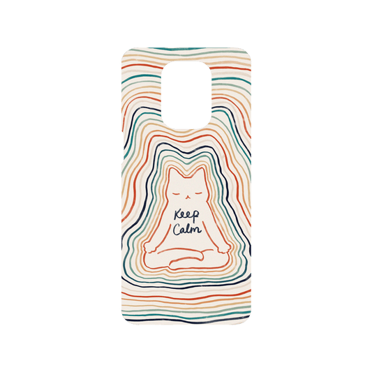 RHINOSHIELD X I Love Doodle SolidSuit Redmi Note 9S Case - Mindful Cat - Keep Calm