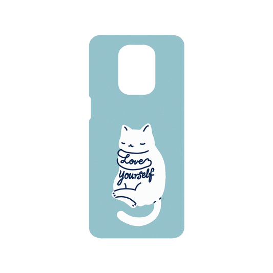 RHINOSHIELD X I Love Doodle SolidSuit Redmi Note 9 Pro (4G) Case - Mindful Cat - Love Yourself