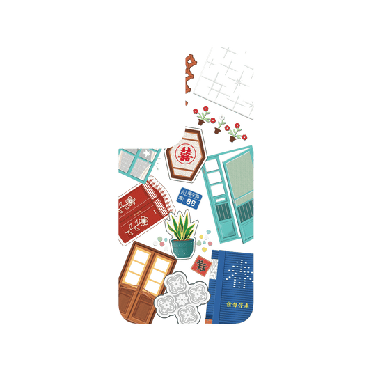 RHINOSHIELD X OldHouseFace SolidSuit Samsung Galaxy S22 Case - Classic House Compilation