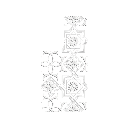 RHINOSHIELD X OldHouseFace SolidSuit Samsung Galaxy S22 Case - Patterned Glass- Cube and Flower