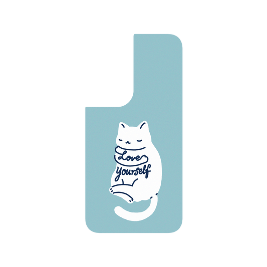 RHINOSHIELD X I Love Doodle SolidSuit Samsung Galaxy S22 Case - Mindful Cat - Love Yourself