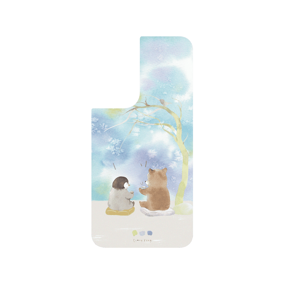 RHINOSHIELD X Liang Feng SolidSuit Samsung Galaxy S22+ Case - Penguin & Bear