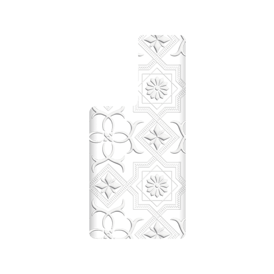RHINOSHIELD X OldHouseFace SolidSuit Samsung Galaxy S22 Ultra Case - Patterned Glass- Cube and Flower