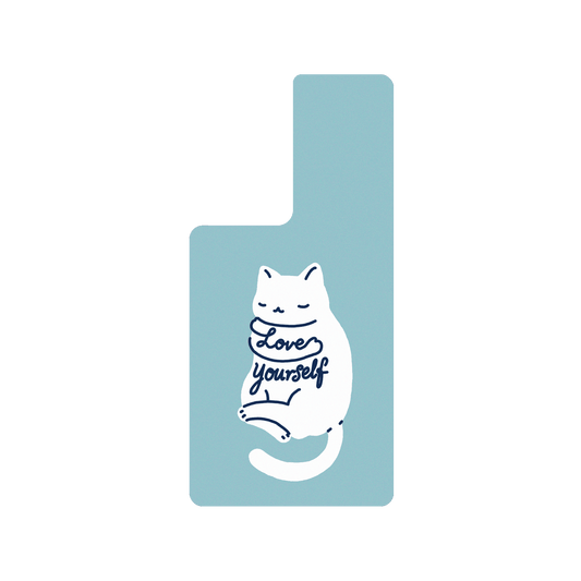 RHINOSHIELD X I Love Doodle SolidSuit Samsung Galaxy S22 Ultra Case - Mindful Cat - Love Yourself