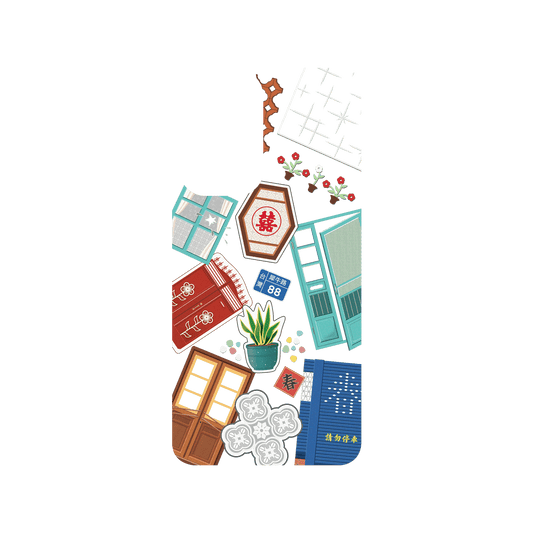 RHINOSHIELD X OldHouseFace SolidSuit Samsung Galaxy A53 Case - Classic House Compilation