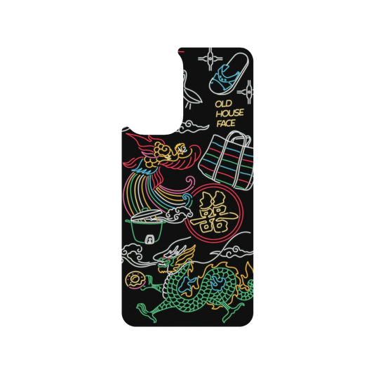 RHINOSHIELD X OldHouseFace SolidSuit Samsung Galaxy A73 Case - Taiwanese Neon Light