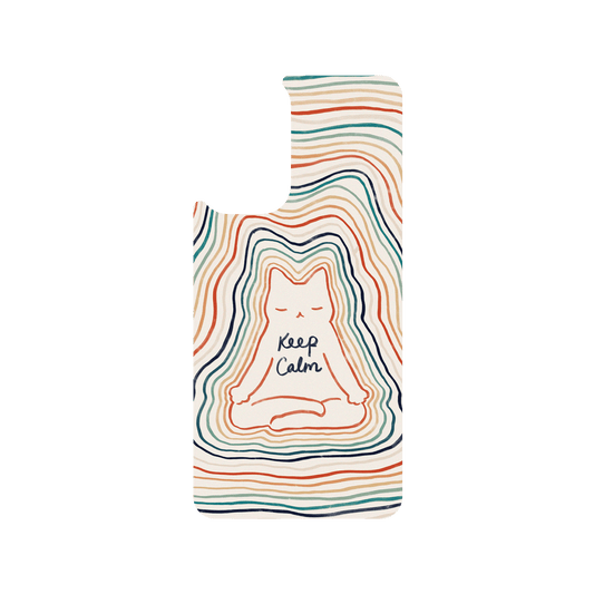 RHINOSHIELD X I Love Doodle SolidSuit Samsung Galaxy A73 Case - Mindful Cat - Keep Calm