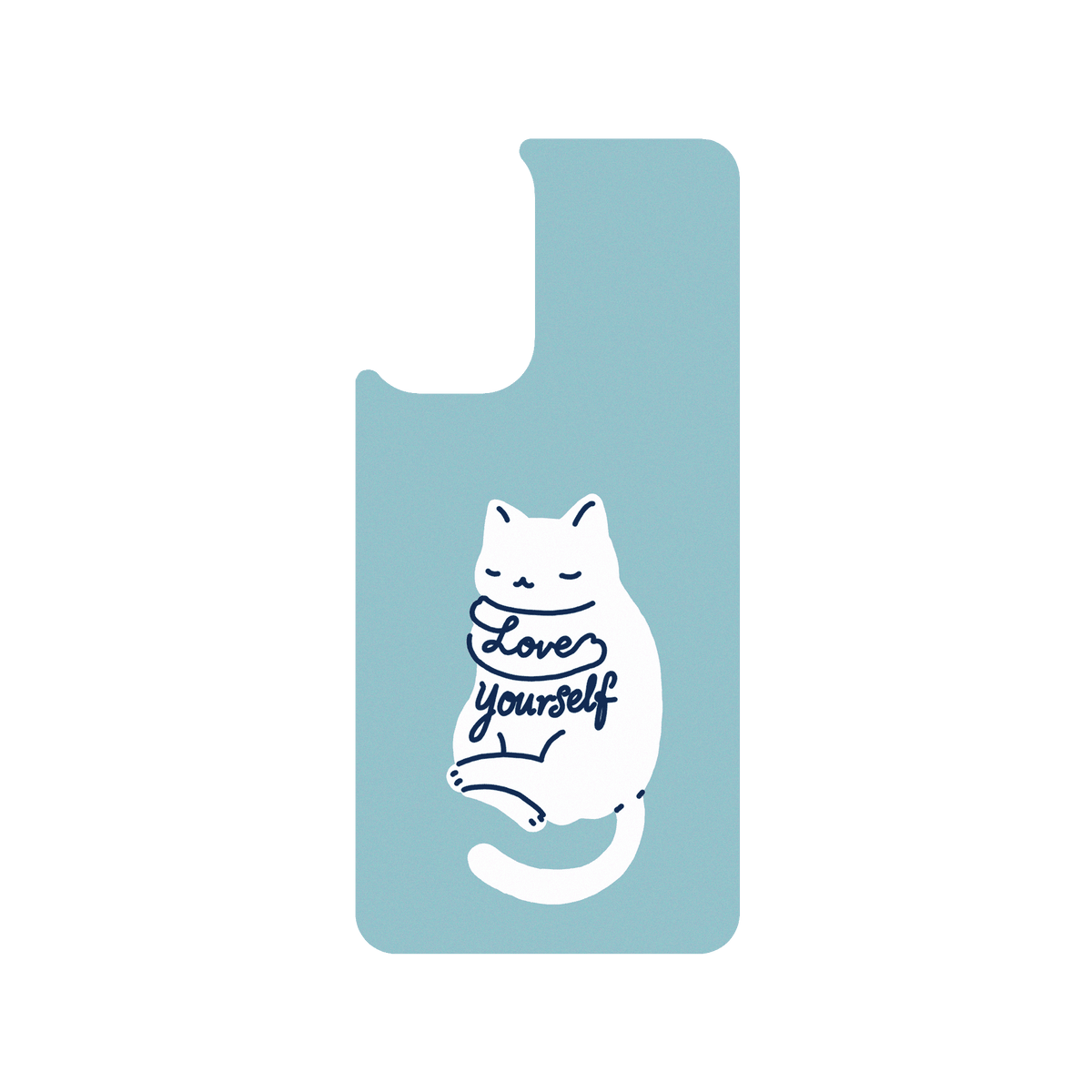 RHINOSHIELD X I Love Doodle SolidSuit Samsung Galaxy A73 Case - Mindful Cat - Love Yourself