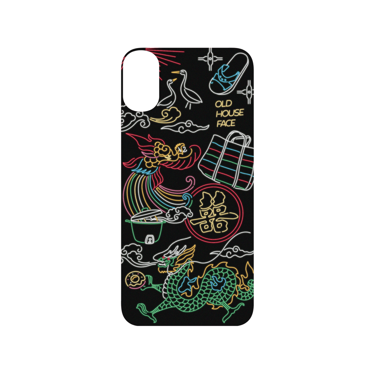 RHINOSHIELD X OldHouseFace SolidSuit iPhone XS Case - Taiwanese Neon Light