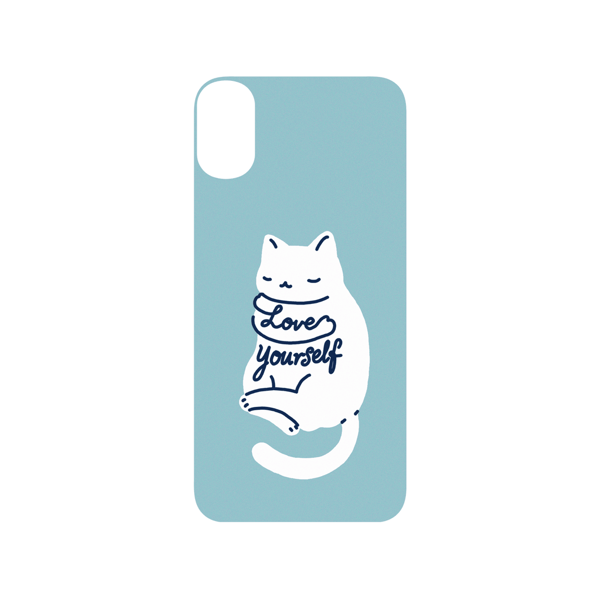 RHINOSHIELD X I Love Doodle SolidSuit iPhone XS Case - Mindful Cat - Love Yourself
