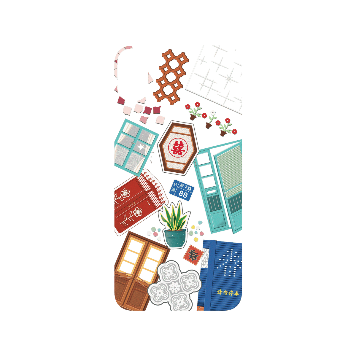 RHINOSHIELD X OldHouseFace SolidSuit iPhone XS Max Case - Classic House Compilation