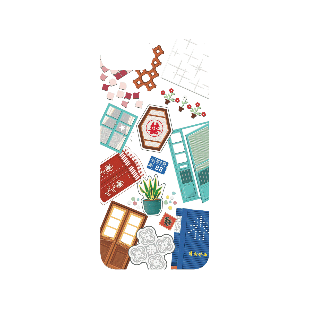 RHINOSHIELD X OldHouseFace SolidSuit iPhone SE (2nd generation) Case - Classic House Compilation