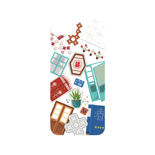 RHINOSHIELD X OldHouseFace SolidSuit iPhone SE (2nd generation) Case - Classic House Compilation
