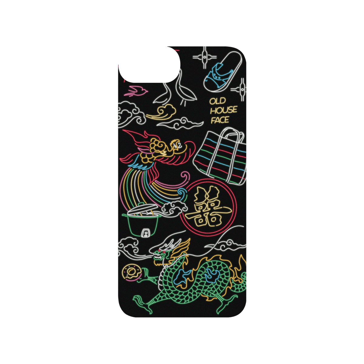RHINOSHIELD X OldHouseFace SolidSuit iPhone SE (2nd generation) Case - Taiwanese Neon Light