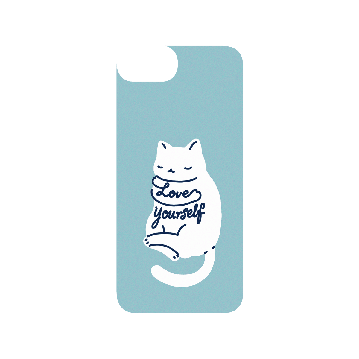 RHINOSHIELD X I Love Doodle SolidSuit iPhone 7 Case - Mindful Cat - Love Yourself