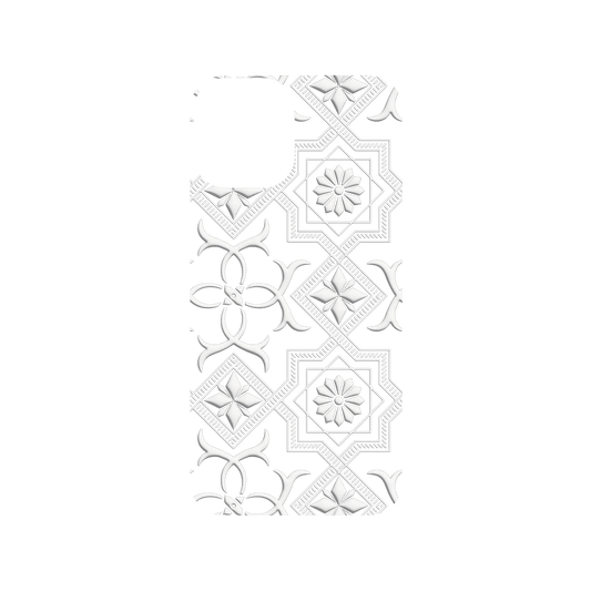 RHINOSHIELD X OldHouseFace SolidSuit iPhone 12 Pro Case - Patterned Glass- Cube and Flower