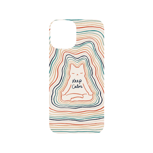 RHINOSHIELD X I Love Doodle SolidSuit iPhone 12 Pro Case - Mindful Cat - Keep Calm